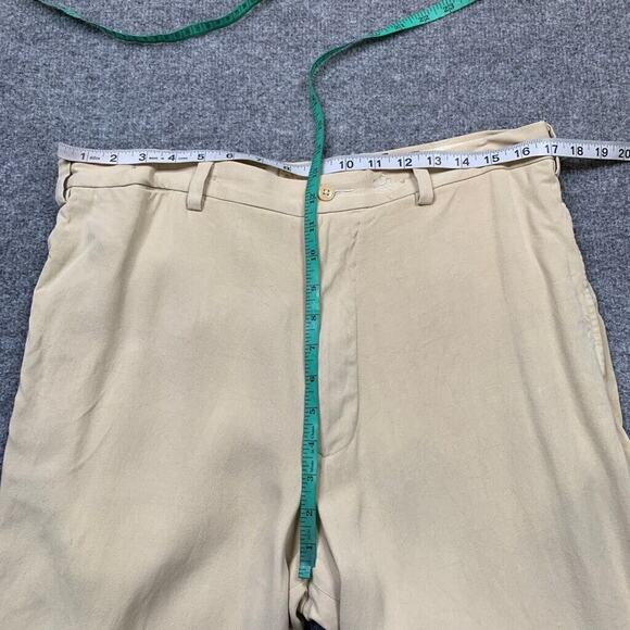 Nat Nast Pants Mens 35 Sand Silk Luxury Originals Relaxed Straight High Rise - Picture 6 of 12